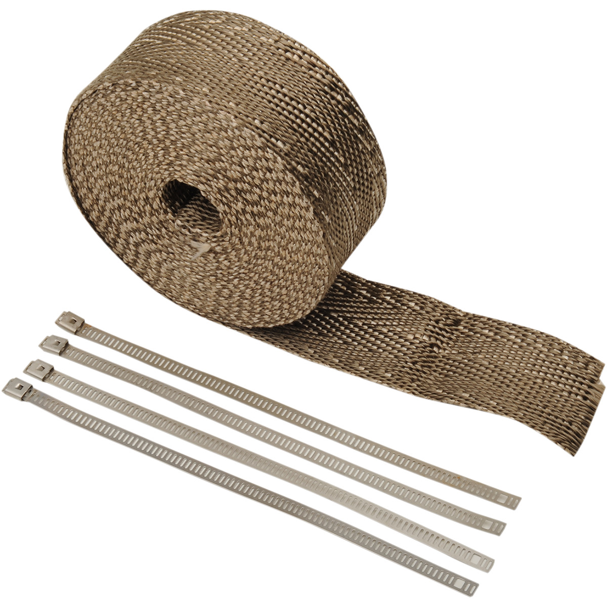 H/D CYCLE EXHAUST PIPE WRAP NATURAL/METALLIC WEAVE