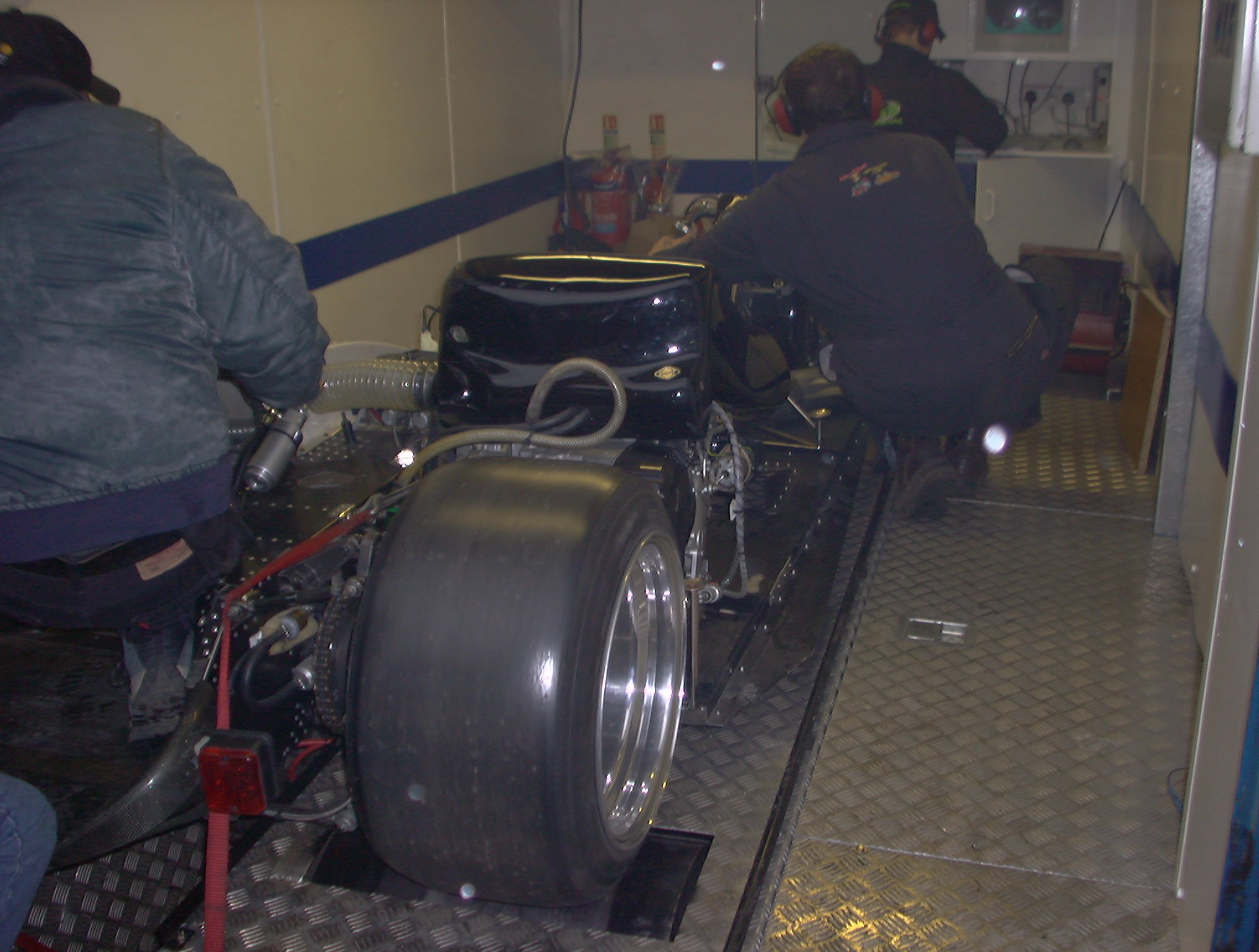 M & M F2 SIDECAR OUTFIT FLAT OUT ON DYNO GOD THE SOUND!