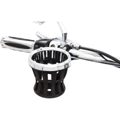 CIRO3D DRINK HOLDER WITH BAR MOUNT 1.25" BLACK AND CHROME RING