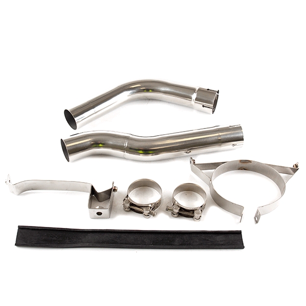 Honda CBR600 RR (08-14) Stainless Steel DE-CAT Link Pipe WITH SILENCER FIT KIT!