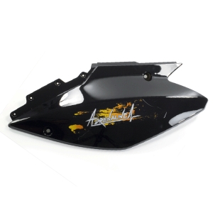 Panel (Rear Left) With Adrenaline Decal For XF250GY IN BLACK