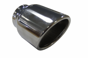 TAIL PIPE 3.5 inch In Rolled Slash Cut 89mm (3.5 inch) In Rolled Slash Cut. 120mm Length. 65mm inlet.   