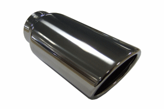 TAIL PIPE 3.5" In Rolled Slash Cut Oval 93mm x 80mm (3.5" x 3") In Rolled Slash Cut oval. 190mm length. 67mm inlet