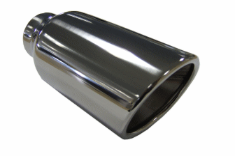 TAIL PIPE 3.5" In Rolled Slash Cut 89mm (3 inch) In Rolled Slash Cut tail with Double skin. Length 190mm. 56mm inlet 