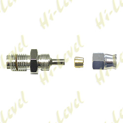 MALE HOSE END 3/8" UNF CONCAVE ON TO BRAKE HOSE CHROME