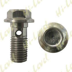BANJO BOLT 10MM x 1.25MM SINGLE STAINLESS WITH HEX BOLT