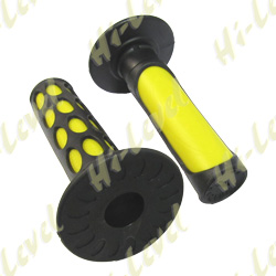 GRIPS LARGE DIMPLE YELLOW TO FIT 7/8" HANDLEBARS