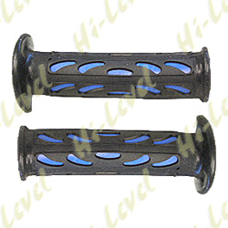 GRIPS SMALL DIMPLE BLACK/BLUE TO FIT 7/8" HANDLEBARS