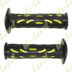 GRIPS SMALL DIMPLE BLACK/YELLOW TO FIT 7/8" HANDLEBARS