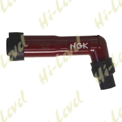 SPARK PLUG CAP XD05F NGK WITH RED BODY FITS THREADED TERMINAL PLUG
