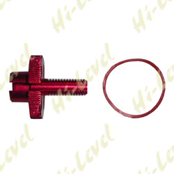 CABLE ADJUSTER HANDLEBAR ALLOY RED 8MM CABLE