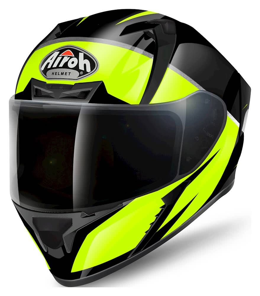 Airoh Valor Full Face Helmet - Eclipse Yellow Gloss (SIZES XS TO XXL)