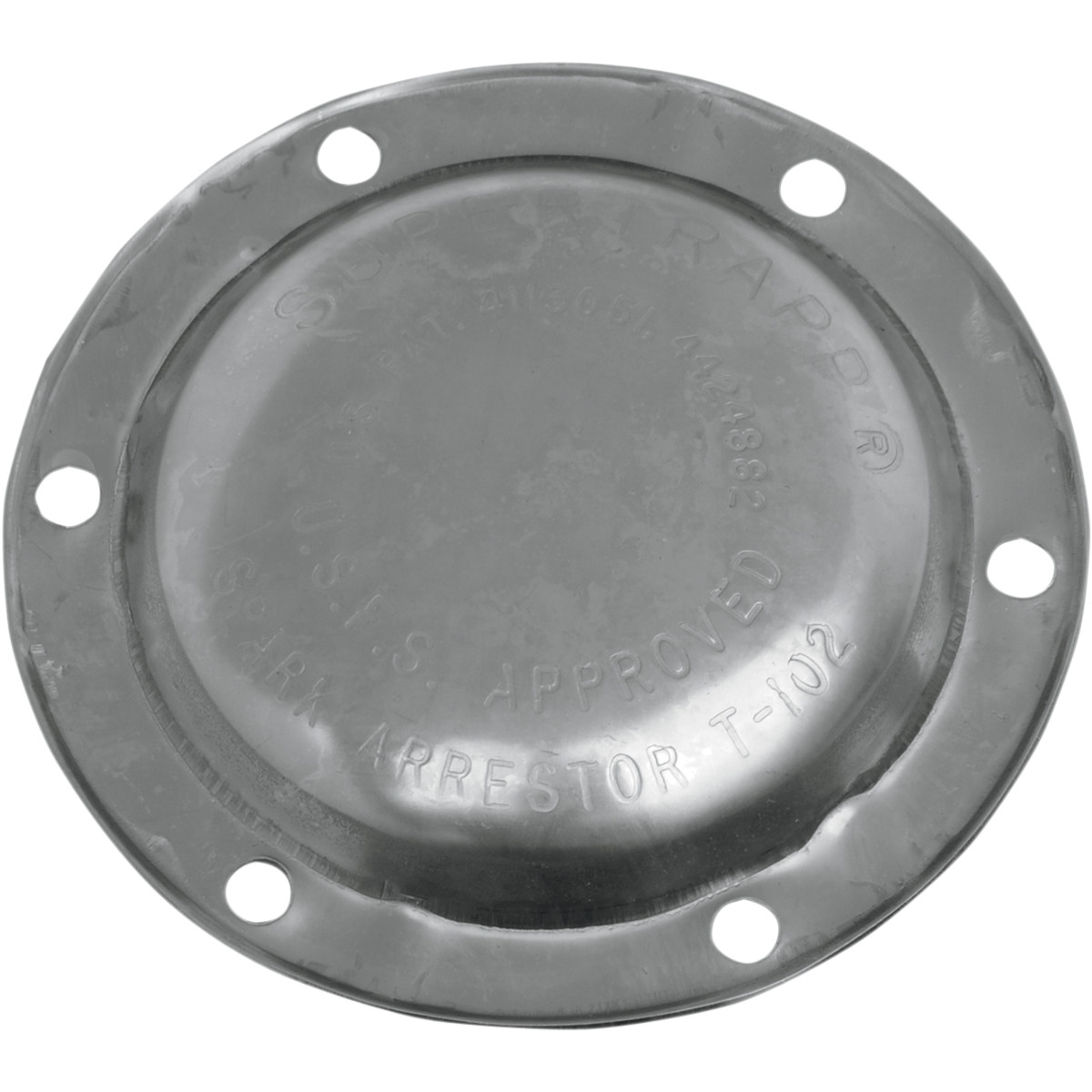 HARLEY DAVIDSON END CAP CLOSED (FOR 4" DISCS) POLISHED STAINLESS STEEL