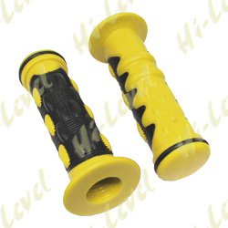 GRIPS FINGER CONTROL YELLOW WITH BLACK INLAY FOR 7/8" HANDLEBARS