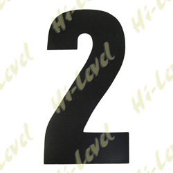 COMPETITION NUMBER BLACK 6" 2 GLOSS