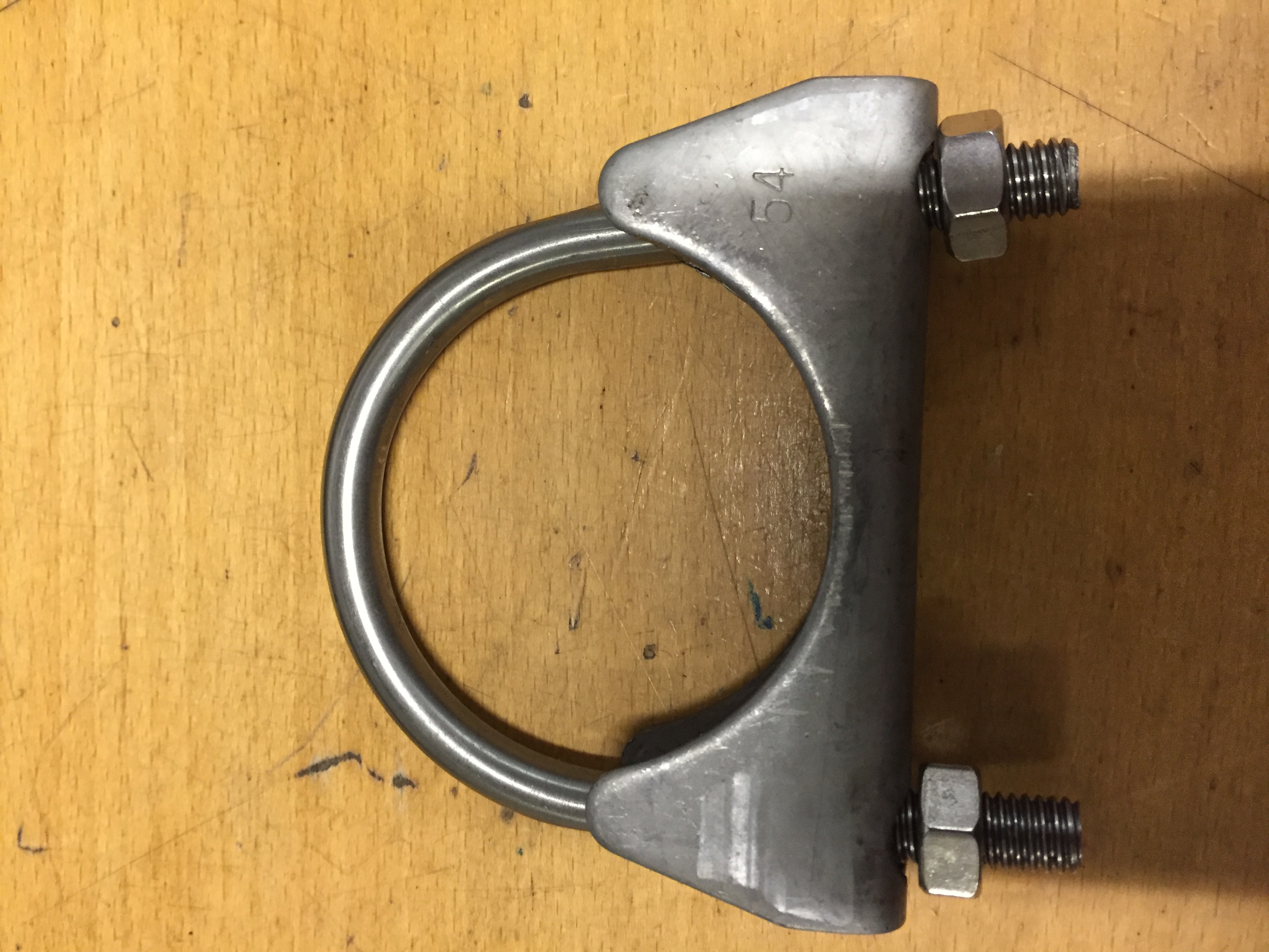 STAINLESS STEEL EXHAUST U CLAMP 54MM