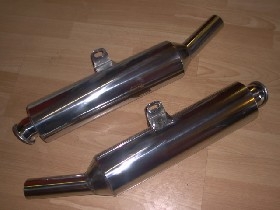 KAWASAKI ZR1100 ZEPHYR, ZR1100A (92-07) PREDATOR 4-2 SILENCERS ROAD WITH R/BAFFLES IN S/STEEL (PAIR)