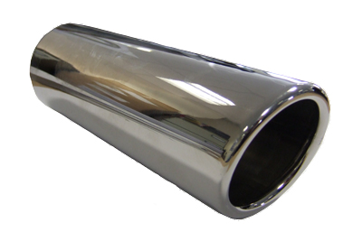 TAIL PIPE 2.5 inch In Rolled Slash Cut Polished Slash Lip Tailpipe 2.5inch Dia. Length aprox 6inch.  