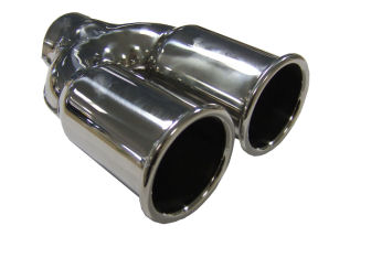 TAIL PIPE Twin 63mm Out Rolled Twin 63mm tail   
