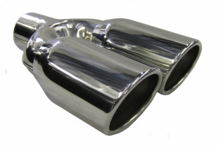 TAIL PIPE Twin - 3" x 2.5" 3Inch Bore - 9.5" Length - 7" Width 