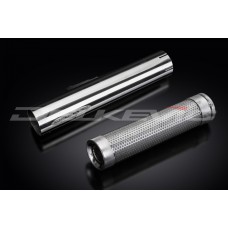 DELKEVIC EXHAUST SILENCER WITH REMOVABLE BAFFLE CLASSIC STRAIGHT 62mm ENTRY