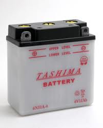 MOTORCYCLE BATTERY 6N11A-4 BUDGET 6V  