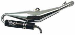 Viper Scooter Silencer VIP375CH IN MILD STEEL CHROME FINISH