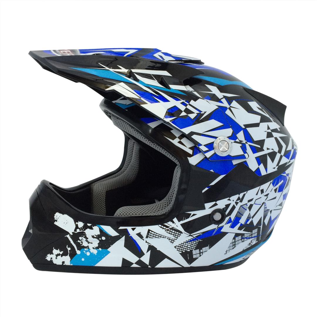 RSX13 Craze BLACK/BLUE Kids MX Helmet