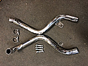 Honda VTR1000 SP2 (RC52, 02-04) PREDATOR Exhaust HIGH LEVEL Link Pipes pair 50.8mm OUTLET