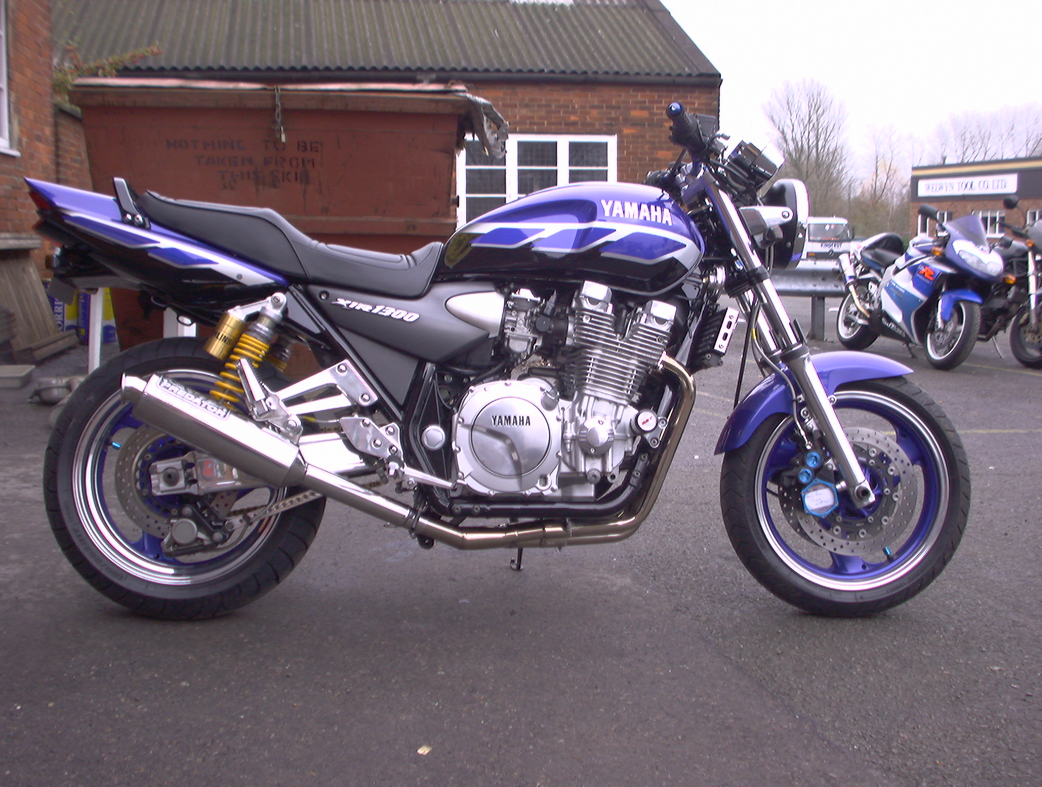 YAMAHA XJR1300 07-ON SILENCER ROAD IN BRUSHED STAINLESS