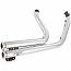 HARLEY DAVIDSON FXST, FLST COMPLETE EXHAUST SYSTEM LOWDOWN 2-INTO-2 STAINLESS STEEL CHROME