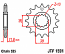 1591-16 FRONT SPROCKET CARBON STEEL