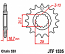 1595-16 FRONT SPROCKET CARBON STEEL 