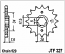 327-13 FRONT SPROCKET CARBON STEEL 