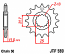 580-16 FRONT SPROCKET CARBON STEEL