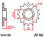 582-16 FRONT SPROCKET CARBON STEEL