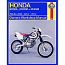 HONDA XR250L, HONDA XR250R, HONDA XR400R 1986-2003 WORKSHOP MANUAL