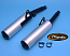 Yamaha XJ600 Silencers - Original Style - Black & Aluminium