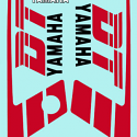 YAMAHA DT50MX, DT80MX Sticker set Yamaha (Black / Red)