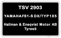 Yamaha Type Plate FS1-S DX/Typ 1X5