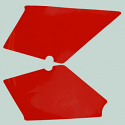 HONDA MT50 Side cover sticker set RED