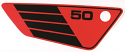 Yamaha FS1 1986 Sticker SET for side cover Red, Black (pair)