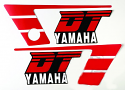 YAMAHA DT50MX, DT80MX Sticker set black/red