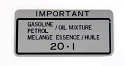 YAMAHA FS1E Fuel Mixture Sticker FS1 1978-