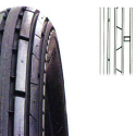 2.50-17 F-861 2pr T/T MOPED RIBBED FRONT TYRE