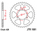 098-46 REAR SPROCKET RIEJU 125 (ID 42MM WITH 3 HOLES USE 428 CHAIN)