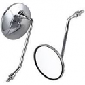 Mirrors 8mm Chrome Round Left & Right Early Honda Style (PAIR)