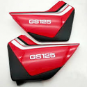 Suzuki GS125 Side Panels (RED) PAIR