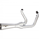 HARLEY DAVIDSON FXST, FLST COMPLETE EXHAUST SYSTEM F-BOMB 2-INTO-1 ALUMINUM CHROME