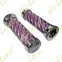 GRIPS ALUMINUM AND PURPLE TO FIT 7/8" HANDLEBARS